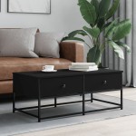 vidaXL Măsuță de cafea, negru, 100x51x40 cm, lemn prelucrat vidaXL Măsuță de cafea, negru, 100x51x40 cm, lemn prelucrat
