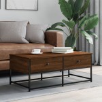 vidaXL Măsuță de cafea, stejar maro, 100x51x40 cm, lemn prelucrat vidaXL Măsuță de cafea, stejar maro, 100x51x40 cm, lemn prelucrat