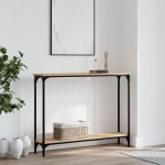 vidaXL Măsuță consolă, stejar sonoma, 100x22,5x75 cm, lemn prelucrat vidaXL Măsuță consolă, stejar sonoma, 100x22,5x75 cm, lemn prelucrat