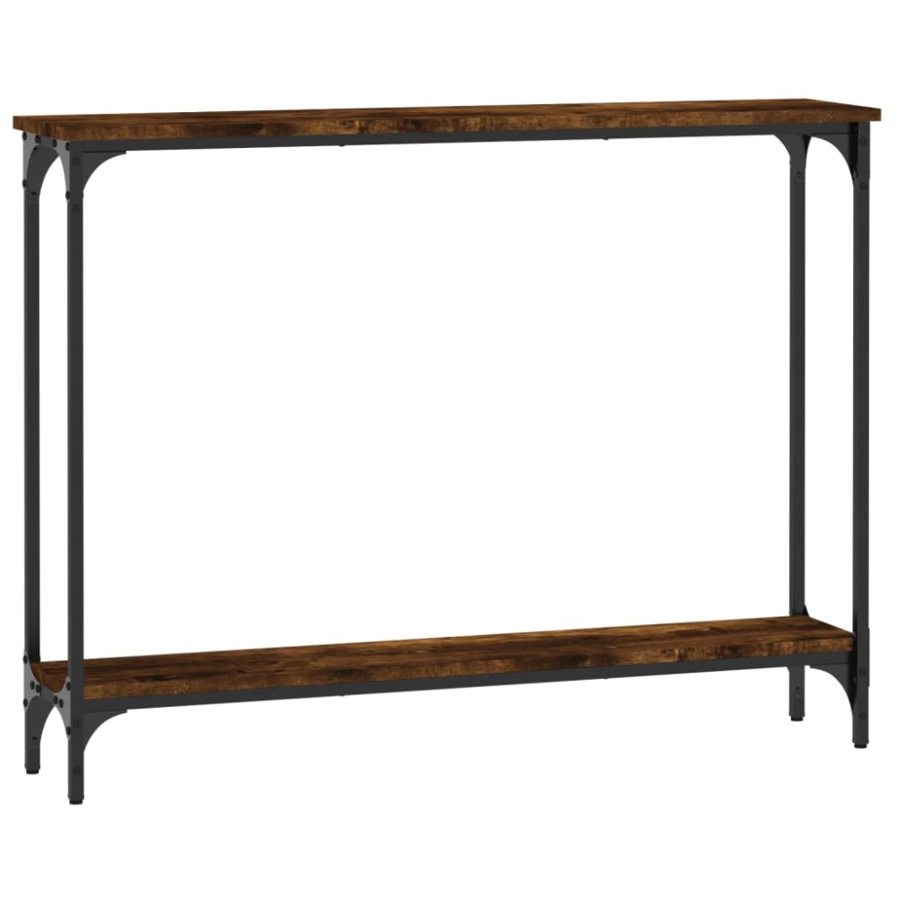 vidaXL Măsuță consolă, stejar fumuriu, 100x22,5x75 cm, lemn prelucrat