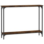 vidaXL Măsuță consolă, stejar fumuriu, 100x22,5x75 cm, lemn prelucrat vidaXL Măsuță consolă, stejar fumuriu, 100x22,5x75 cm, lemn prelucrat