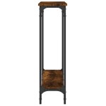 vidaXL Măsuță consolă, stejar fumuriu, 100x22,5x75 cm, lemn prelucrat vidaXL Măsuță consolă, stejar fumuriu, 100x22,5x75 cm, lemn prelucrat