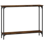 vidaXL Măsuță consolă, stejar fumuriu, 100x22,5x75 cm, lemn prelucrat vidaXL Măsuță consolă, stejar fumuriu, 100x22,5x75 cm, lemn prelucrat
