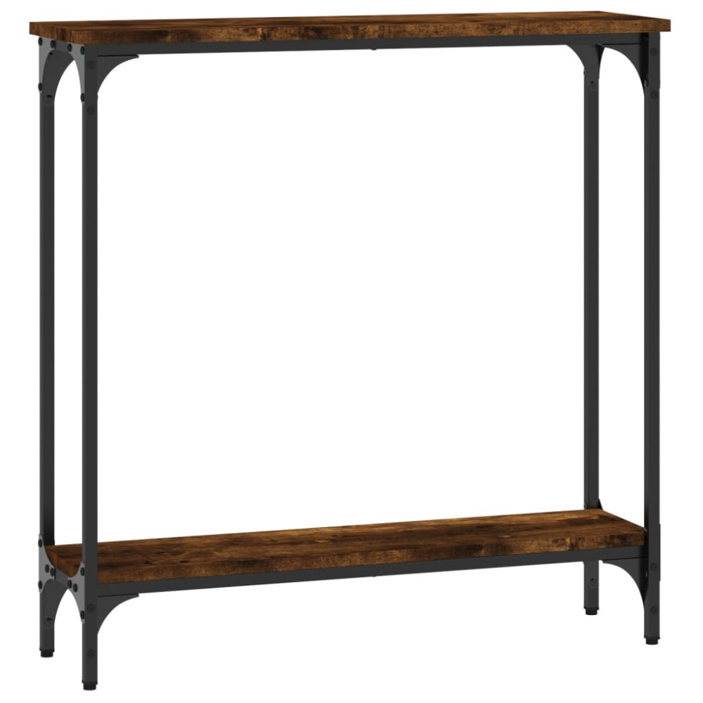 vidaXL Măsuță consolă, stejar fumuriu, 75x22,5x75 cm, lemn prelucrat