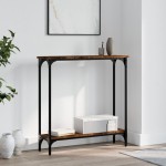 vidaXL Măsuță consolă, stejar fumuriu, 75x22,5x75 cm, lemn prelucrat vidaXL Măsuță consolă, stejar fumuriu, 75x22,5x75 cm, lemn prelucrat