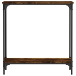 vidaXL Măsuță consolă, stejar fumuriu, 75x22,5x75 cm, lemn prelucrat vidaXL Măsuță consolă, stejar fumuriu, 75x22,5x75 cm, lemn prelucrat