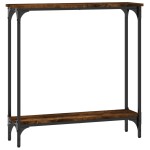 vidaXL Măsuță consolă, stejar fumuriu, 75x22,5x75 cm, lemn prelucrat vidaXL Măsuță consolă, stejar fumuriu, 75x22,5x75 cm, lemn prelucrat