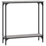 vidaXL Măsuță consolă, gri sonoma, 75x22,5x75 cm, lemn prelucrat vidaXL Măsuță consolă, gri sonoma, 75x22,5x75 cm, lemn prelucrat