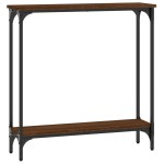vidaXL Măsuță consolă, stejar maro, 75x22,5x75 cm, lemn prelucrat vidaXL Măsuță consolă, stejar maro, 75x22,5x75 cm, lemn prelucrat