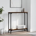 vidaXL Măsuță consolă, stejar maro, 75x22,5x75 cm, lemn prelucrat vidaXL Măsuță consolă, stejar maro, 75x22,5x75 cm, lemn prelucrat
