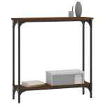 vidaXL Măsuță consolă, stejar maro, 75x22,5x75 cm, lemn prelucrat vidaXL Măsuță consolă, stejar maro, 75x22,5x75 cm, lemn prelucrat
