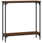 vidaXL Măsuță consolă, stejar maro, 75x22,5x75 cm, lemn prelucrat vidaXL Măsuță consolă, stejar maro, 75x22,5x75 cm, lemn prelucrat