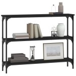 vidaXL Măsuță consolă, negru, 100x22,5x75 cm, lemn compozit vidaXL Măsuță consolă, negru, 100x22,5x75 cm, lemn compozit