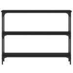 vidaXL Măsuță consolă, negru, 100x22,5x75 cm, lemn compozit vidaXL Măsuță consolă, negru, 100x22,5x75 cm, lemn compozit