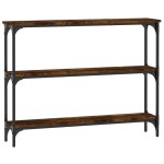 vidaXL Măsuță consolă, stejar fumuriu, 100x22,5x75 cm, lemn prelucrat vidaXL Măsuță consolă, stejar fumuriu, 100x22,5x75 cm, lemn prelucrat