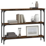 vidaXL Măsuță consolă, stejar fumuriu, 100x22,5x75 cm, lemn prelucrat vidaXL Măsuță consolă, stejar fumuriu, 100x22,5x75 cm, lemn prelucrat