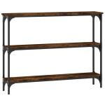 vidaXL Măsuță consolă, stejar fumuriu, 100x22,5x75 cm, lemn prelucrat vidaXL Măsuță consolă, stejar fumuriu, 100x22,5x75 cm, lemn prelucrat