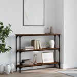 vidaXL Măsuță consolă, stejar maro, 100x22,5x75 cm, lemn prelucrat vidaXL Măsuță consolă, stejar maro, 100x22,5x75 cm, lemn prelucrat