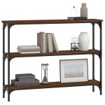 vidaXL Măsuță consolă, stejar maro, 100x22,5x75 cm, lemn prelucrat vidaXL Măsuță consolă, stejar maro, 100x22,5x75 cm, lemn prelucrat