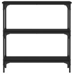 vidaXL Masă consolă, negru, 75x22,5x75 cm, lemn prelucrat