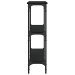 vidaXL Masă consolă, negru, 75x22,5x75 cm, lemn prelucrat