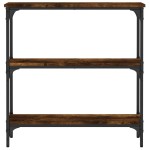 vidaXL Măsuță consolă, stejar fumuriu, 75x22,5x75 cm, lemn prelucrat vidaXL Măsuță consolă, stejar fumuriu, 75x22,5x75 cm, lemn prelucrat