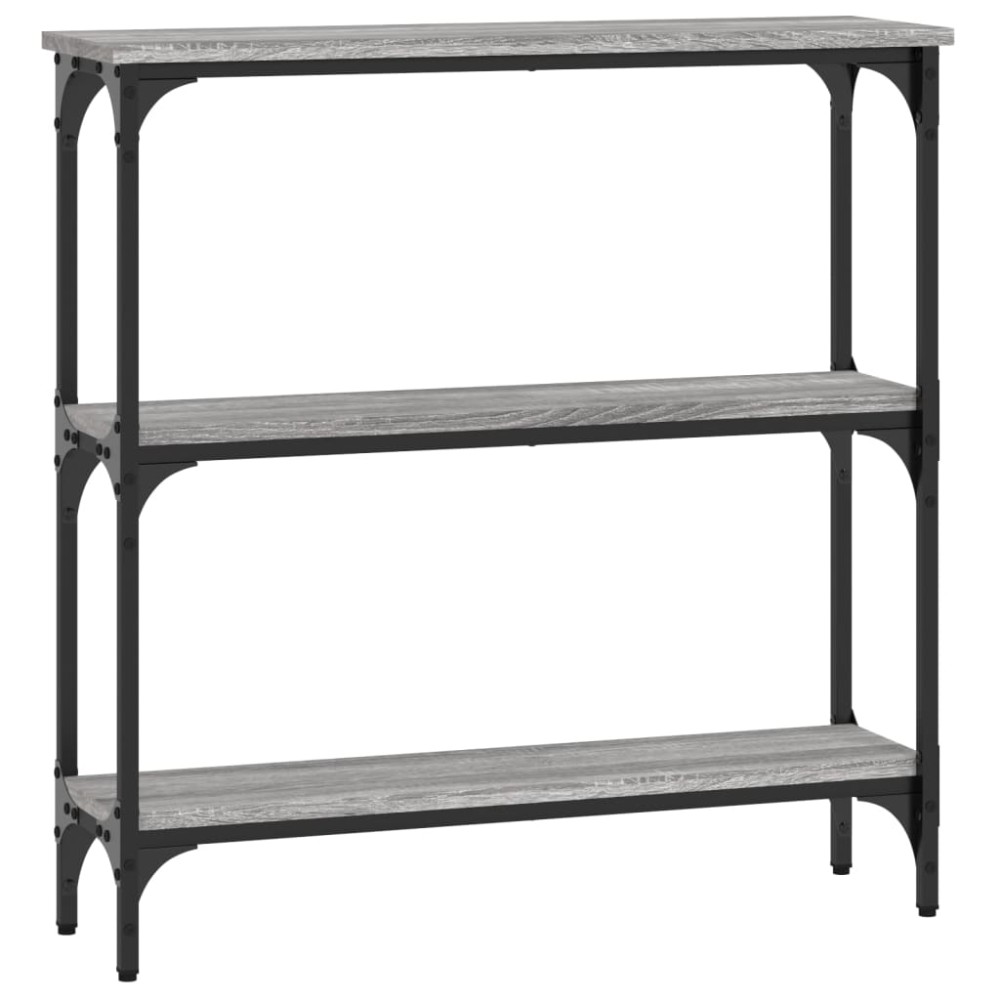 vidaXL Măsuță consolă, gri sonoma, 75x22,5x75 cm, lemn prelucrat