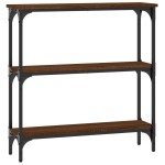 vidaXL Măsuță consolă, stejar maro, 75x22,5x75 cm, lemn prelucrat vidaXL Măsuță consolă, stejar maro, 75x22,5x75 cm, lemn prelucrat