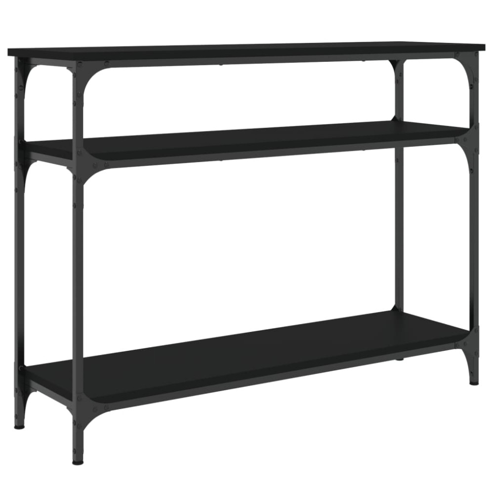 vidaXL Măsuță consolă, negru, 100x29x75 cm, lemn compozit