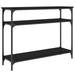 vidaXL Măsuță consolă, negru, 100x29x75 cm, lemn compozit vidaXL Măsuță consolă, negru, 100x29x75 cm, lemn compozit
