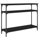 vidaXL Măsuță consolă, negru, 100x29x75 cm, lemn compozit vidaXL Măsuță consolă, negru, 100x29x75 cm, lemn compozit