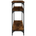 vidaXL Măsuță consolă, stejar fumuriu, 100x29x75 cm, lemn prelucrat vidaXL Măsuță consolă, stejar fumuriu, 100x29x75 cm, lemn prelucrat
