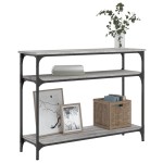 vidaXL Măsuță consolă, gri sonoma, 100x29x75 cm, lemn prelucrat vidaXL Măsuță consolă, gri sonoma, 100x29x75 cm, lemn prelucrat