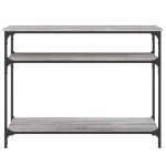 vidaXL Măsuță consolă, gri sonoma, 100x29x75 cm, lemn prelucrat vidaXL Măsuță consolă, gri sonoma, 100x29x75 cm, lemn prelucrat
