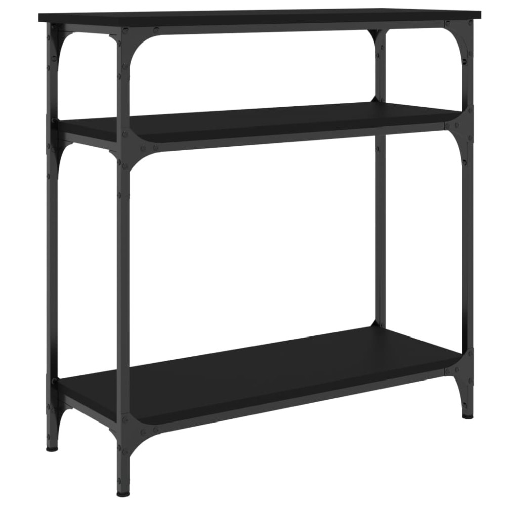vidaXL Masă consolă, negru, 75x29x75 cm, lemn prelucrat