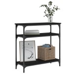 vidaXL Masă consolă, negru, 75x29x75 cm, lemn prelucrat