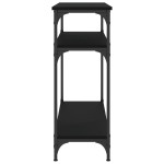 vidaXL Masă consolă, negru, 75x29x75 cm, lemn prelucrat