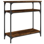 vidaXL Măsuță consolă, stejar fumuriu, 75x29x75 cm, lemn prelucrat vidaXL Măsuță consolă, stejar fumuriu, 75x29x75 cm, lemn prelucrat