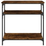 vidaXL Măsuță consolă, stejar fumuriu, 75x29x75 cm, lemn prelucrat vidaXL Măsuță consolă, stejar fumuriu, 75x29x75 cm, lemn prelucrat