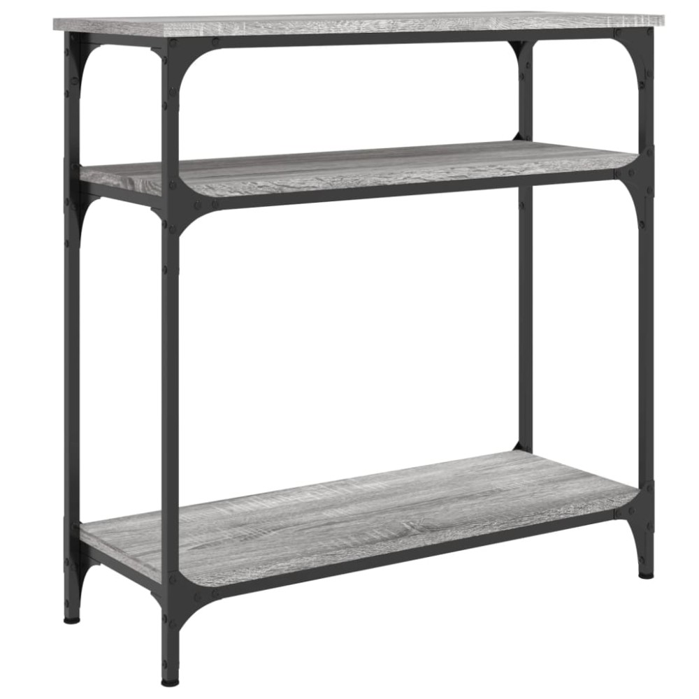 vidaXL Măsuță consolă, gri sonoma, 75x29x75 cm, lemn prelucrat
