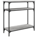 vidaXL Măsuță consolă, gri sonoma, 75x29x75 cm, lemn prelucrat vidaXL Măsuță consolă, gri sonoma, 75x29x75 cm, lemn prelucrat