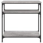 vidaXL Măsuță consolă, gri sonoma, 75x29x75 cm, lemn prelucrat vidaXL Măsuță consolă, gri sonoma, 75x29x75 cm, lemn prelucrat