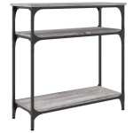 vidaXL Măsuță consolă, gri sonoma, 75x29x75 cm, lemn prelucrat vidaXL Măsuță consolă, gri sonoma, 75x29x75 cm, lemn prelucrat