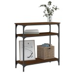 vidaXL Măsuță consolă, stejar maro, 75x29x75 cm, lemn prelucrat vidaXL Măsuță consolă, stejar maro, 75x29x75 cm, lemn prelucrat