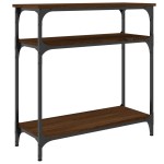 vidaXL Măsuță consolă, stejar maro, 75x29x75 cm, lemn prelucrat vidaXL Măsuță consolă, stejar maro, 75x29x75 cm, lemn prelucrat