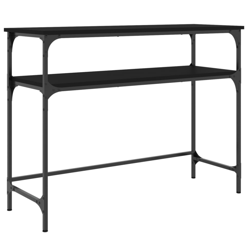 vidaXL Măsuță consolă, negru, 100x35,5x75 cm, lemn compozit