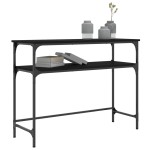 vidaXL Măsuță consolă, negru, 100x35,5x75 cm, lemn compozit vidaXL Măsuță consolă, negru, 100x35,5x75 cm, lemn compozit
