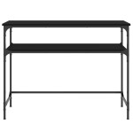 vidaXL Măsuță consolă, negru, 100x35,5x75 cm, lemn compozit vidaXL Măsuță consolă, negru, 100x35,5x75 cm, lemn compozit