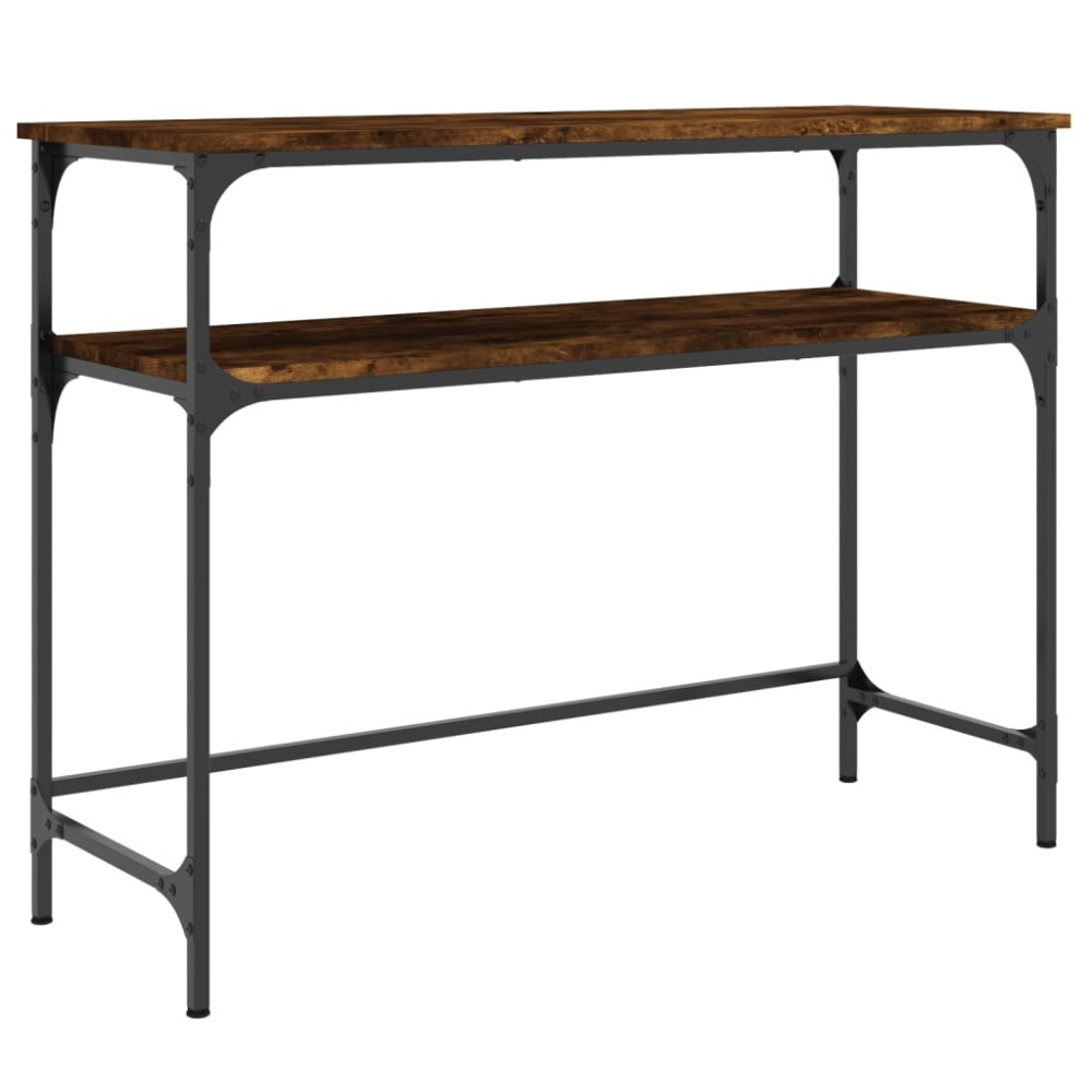 vidaXL Măsuță consolă, stejar fumuriu, 100x35,5x75 cm, lemn prelucrat