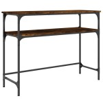 vidaXL Măsuță consolă, stejar fumuriu, 100x35,5x75 cm, lemn prelucrat vidaXL Măsuță consolă, stejar fumuriu, 100x35,5x75 cm, lemn prelucrat